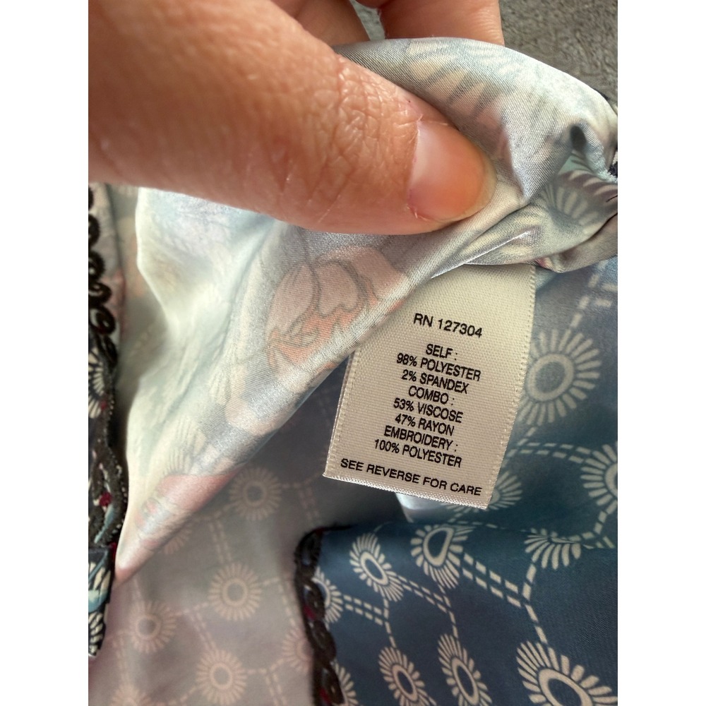 John Mark Women Mixed Print Patchwork Button Fron… - image 5